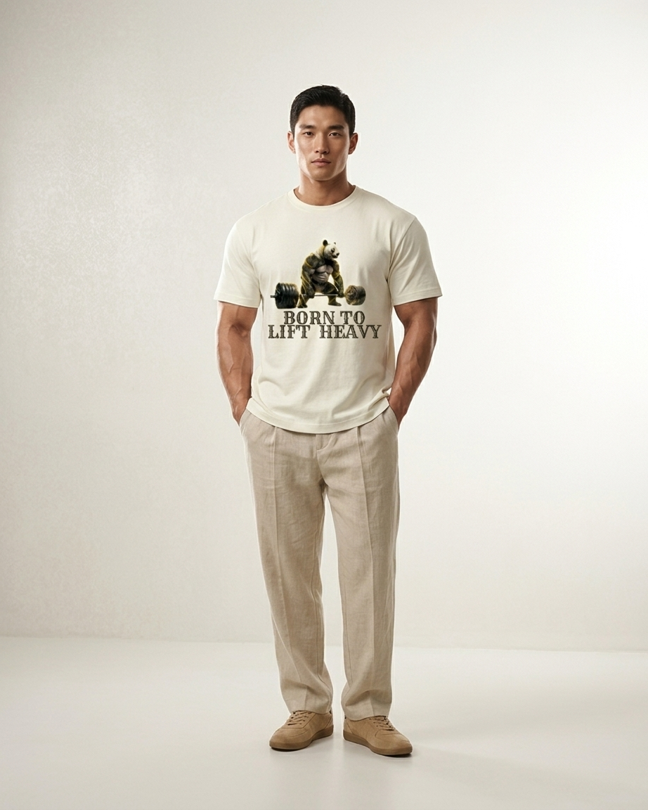 Premium Oversized Tees - Born to Lift Heavy